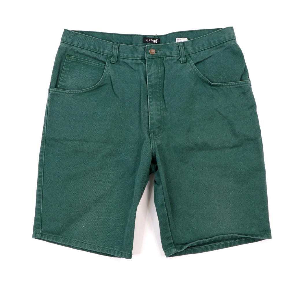 Vintage 90s Streetwear Denim Jean Shorts Green